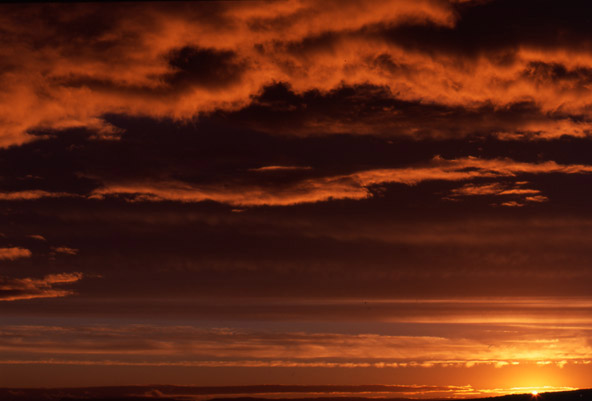 Un "raro" tramonto islandese